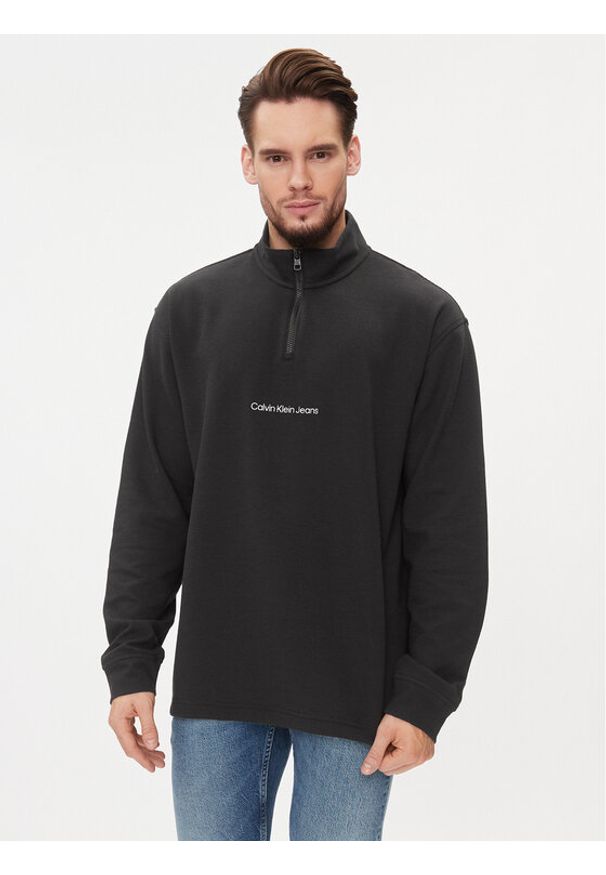 Bluza Calvin Klein Jeans. Kolor: czarny. Materiał: bawełna