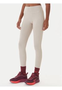 Reebok Legginsy RK25311CCW Beżowy Slim Fit. Kolor: beżowy. Materiał: syntetyk