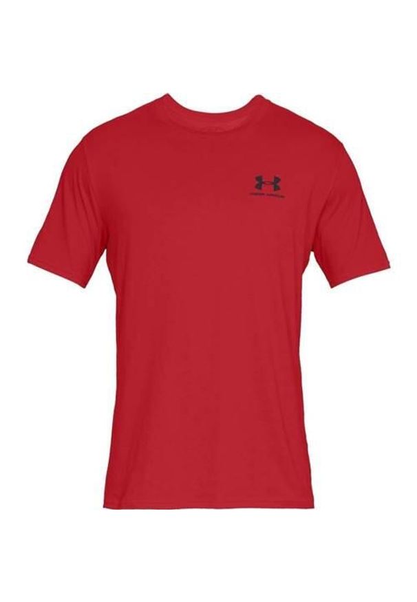 Koszulka sportowa męska Under Armour Sportstyle Left Chest SS. Kolor: czerwony. Długość rękawa: krótki rękaw. Długość: krótkie