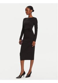 KAOS Sukienka koktajlowa Abiti RI1MA002 0001 Czarny Slim Fit. Kolor: czarny. Materiał: syntetyk. Styl: wizytowy #3