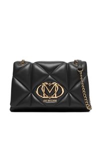 Love Moschino - LOVE MOSCHINO Torebka JC4041PP0NLC0000 Czarny. Kolor: czarny. Materiał: skórzane
