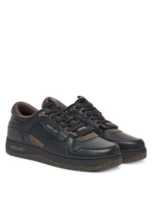 Replay - REPLAY Sneakersy GMZ3G .000.C0057L Czarny. Kolor: czarny. Materiał: skóra