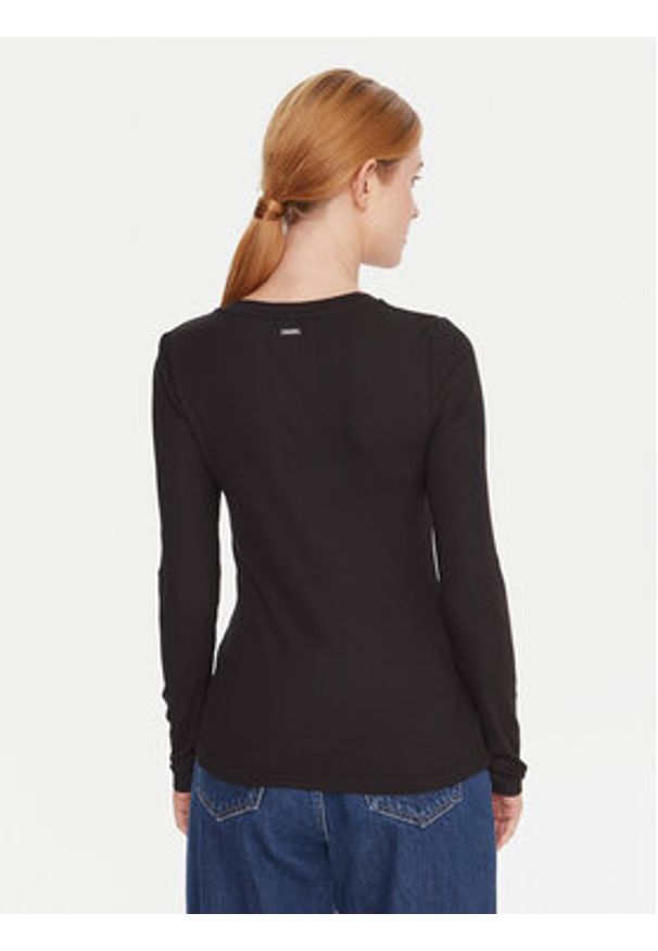 Calvin Klein Bluzka LV044D235G Czarny Slim Fit. Kolor: czarny