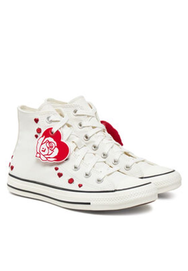 Converse Trampki Chuck Taylor All Star Roses A13650C Biały. Kolor: biały. Materiał: materiał
