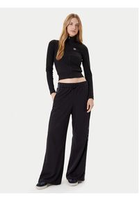 Adidas - adidas Bluza Essentials Ribbed JD5905 Czarny Slim Fit. Kolor: czarny. Materiał: bawełna, wiskoza #3