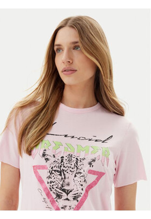 only - ONLY T-Shirt Lucy 15307412 Różowy Regular Fit. Kolor: różowy. Materiał: bawełna