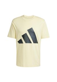 Adidas - Koszulka Essentials Big Logo. Kolor: żółty, wielokolorowy, czarny. Materiał: bawełna