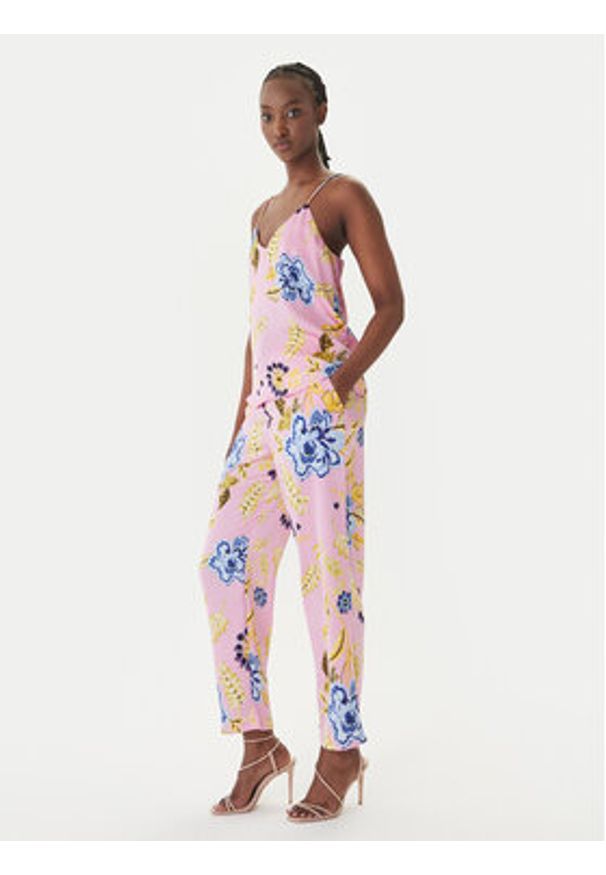 LOLA CASADEMUNT Spodnie materiałowe LS2614023 Różowy Slim Fit. Kolor: różowy. Materiał: syntetyk