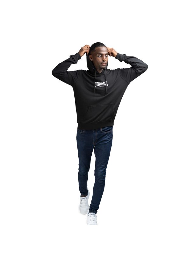 Bluza z kapturem Lonsdale Beetham. Typ kołnierza: kaptur. Kolor: czarny