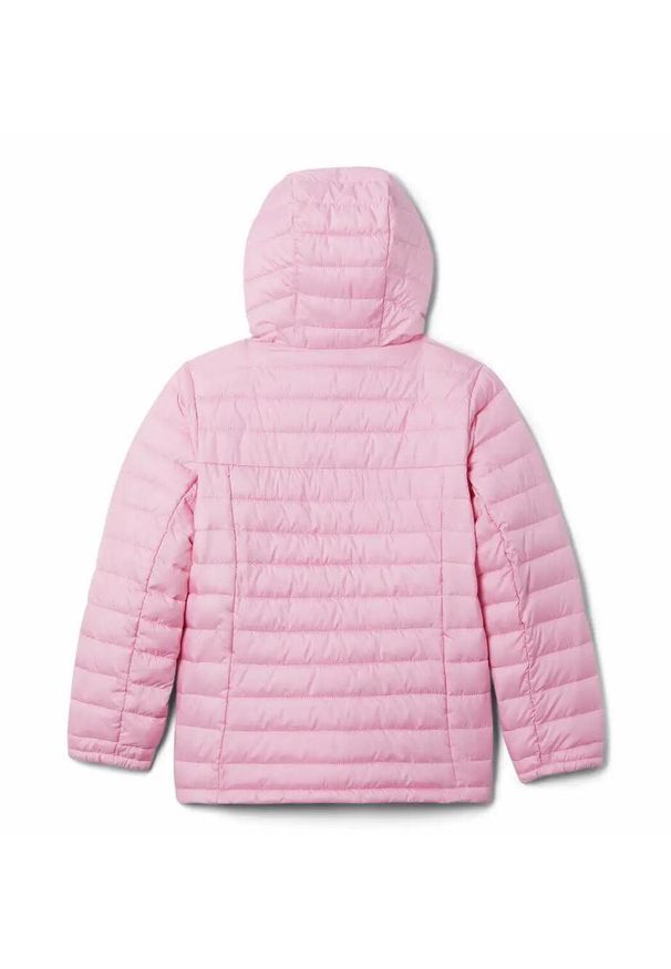 columbia - Kurtka Puchowa Dziecięca Columbia Silver Falls Hooded Jacket. Kolor: różowy. Materiał: puch. Styl: sportowy