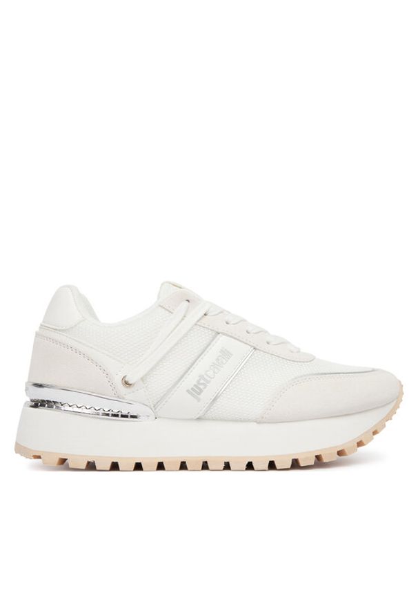 Just Cavalli Sneakersy 80RA3SJ1 ZSE48 Biały. Kolor: biały. Materiał: materiał