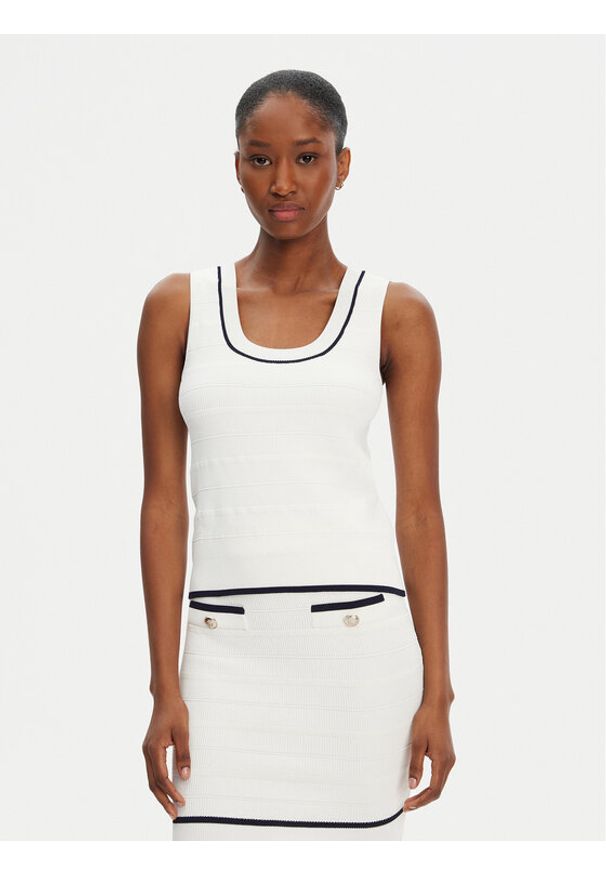 Marciano Guess Bluzka 5RGR03 5640Z Biały Regular Fit. Kolor: biały. Materiał: wiskoza