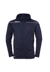 UHLSPORT - Kurtka dziecięca z kapturem Uhlsport Stream 22. Typ kołnierza: kaptur. Kolor: niebieski, wielokolorowy, biały. Materiał: dresówka. Sport: piłka nożna #1