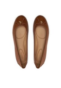 Lauren Ralph Lauren Baleriny 802927941004 Brązowy. Kolor: brązowy. Materiał: skóra #3