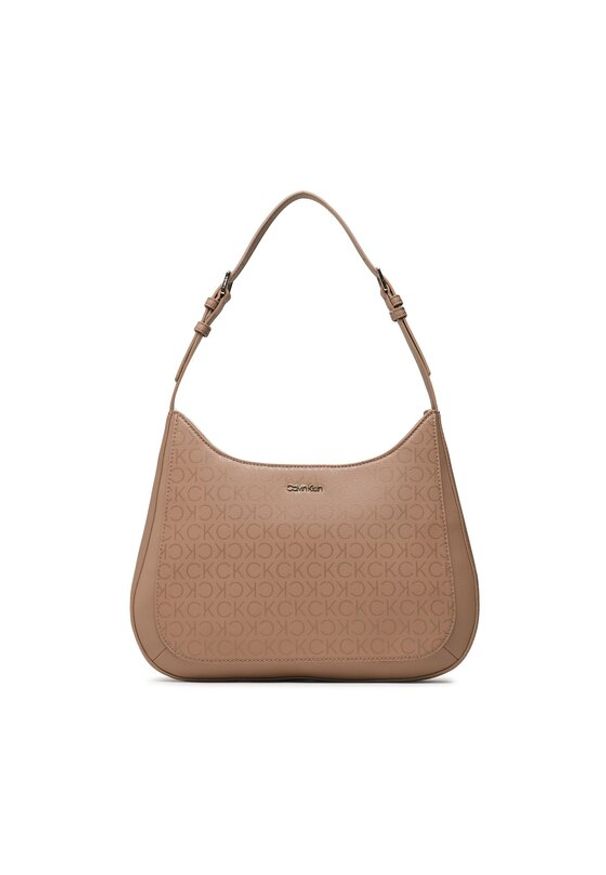 Calvin Klein Torebka Ck Must Shoulder Bag Md Epi Mono K60K610631 Brązowy. Kolor: brązowy. Materiał: skórzane