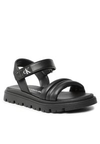 Calvin Klein Jeans Sandały Velcro Sandal V4A2-80512-1614 Czarny. Kolor: czarny. Materiał: skóra