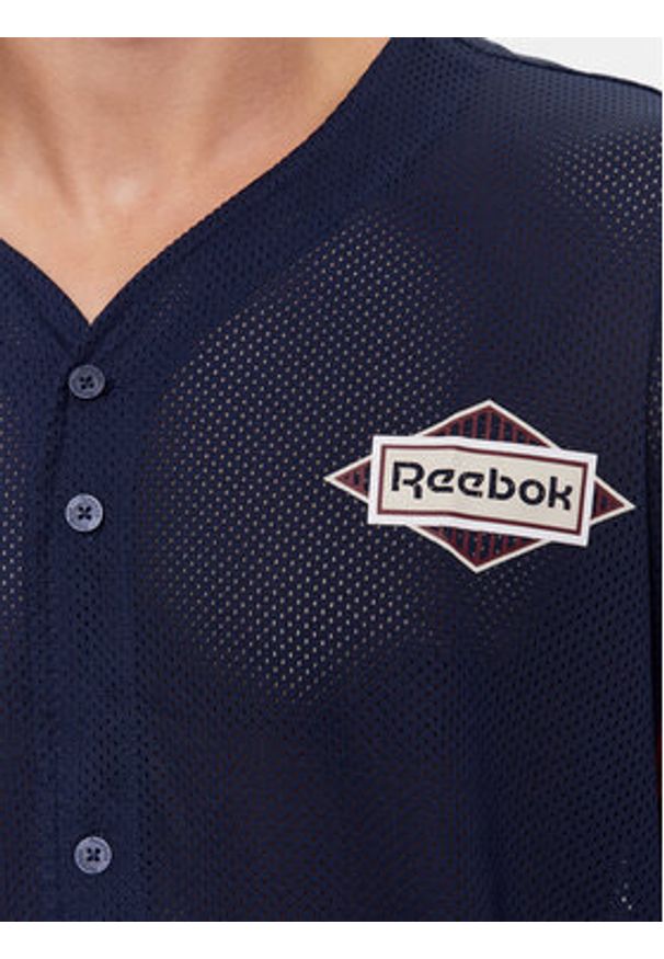 Reebok T-Shirt Sporting Goods IM1506 Granatowy Regular Fit. Kolor: niebieski. Materiał: syntetyk