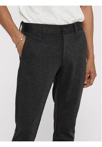 Only & Sons Chinosy Mark 22010209 Szary Slim Fit. Kolor: szary. Materiał: syntetyk #5