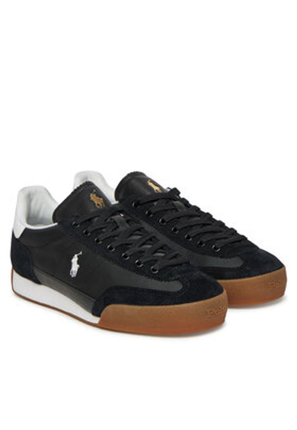 Polo Ralph Lauren Sneakersy 809961176002 Czarny. Kolor: czarny. Materiał: skóra