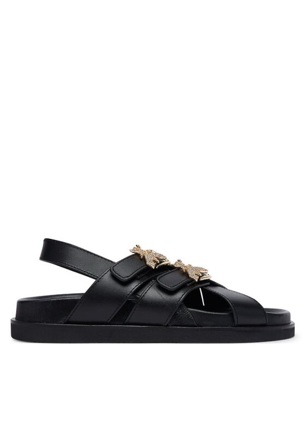 Patrizia Pepe Sandały PPJ406.31 Czarny. Kolor: czarny. Materiał: skóra