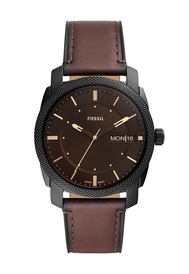 Fossil zegarek FS5901 męski kolor czarny. Kolor: czarny. Materiał: materiał, skóra