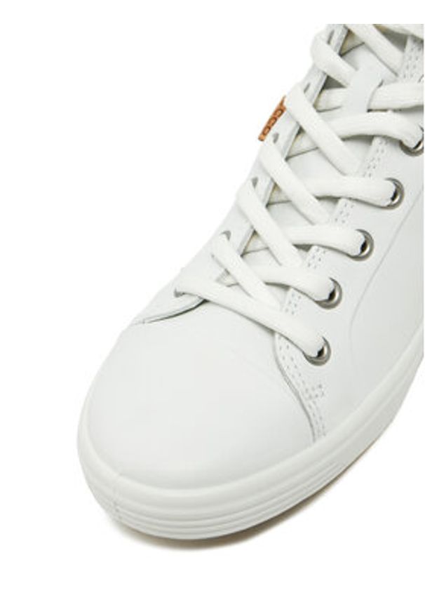 ecco - ECCO Sneakersy Soft 7 Ladies 430023 01007 Biały. Kolor: biały. Materiał: skóra