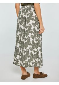 Big-Star - Spódnica damska lniana midi w roślinny wzór Roliana 000. Kolor: wielokolorowy. Materiał: len. Styl: wizytowy, elegancki #5
