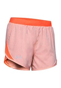 Krótkie spodenki dla kobiet Under Armour FLY BY SHORT. Kolor: pomarańczowy, żółty, wielokolorowy. Długość: krótkie