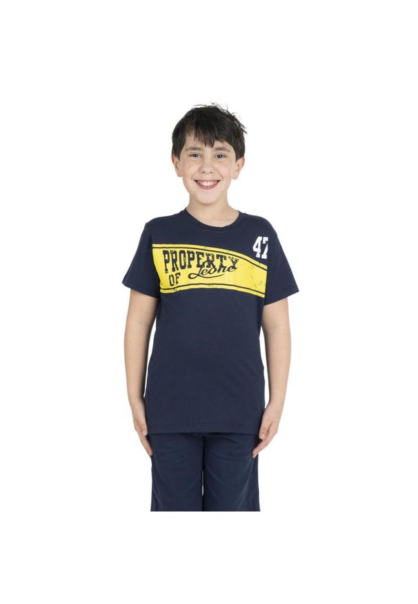 LEONE 1947 APPAREL - Witamy dziecięcą koszulkę z krótkim rękawem. Kolor: niebieski. Długość rękawa: krótki rękaw. Długość: krótkie. Sport: joga i pilates
