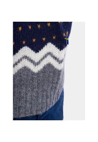 Fjällräven - Sweter męski Fjallraven Ovik Knit Sweater. Kolor: niebieski, wielokolorowy, czarny. Sport: turystyka piesza #1