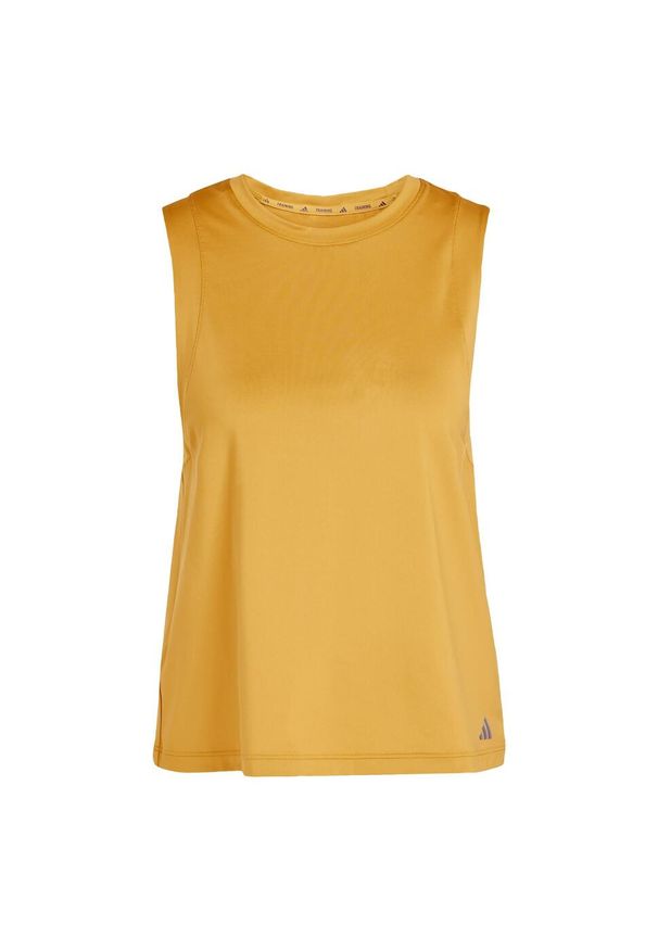 Adidas - Koszulka Yoga Tank. Kolor: zielony, wielokolorowy, brązowy. Technologia: ClimaCool (Adidas). Sport: joga i pilates