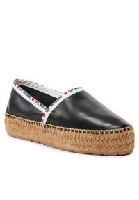 Love Moschino - LOVE MOSCHINO Espadryle JA10323G1GIA0000 Czarny. Kolor: czarny. Materiał: skóra #5