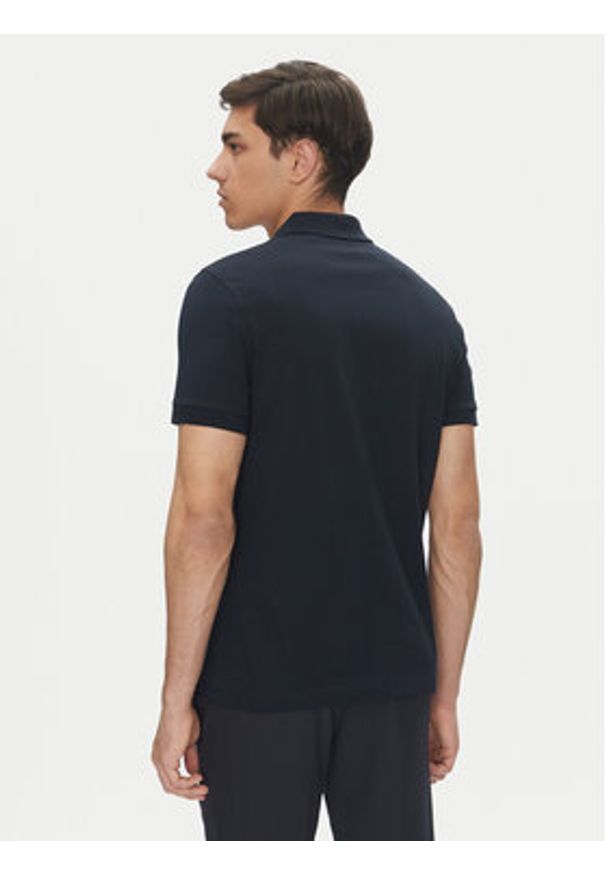 BOSS Polo Passerzip 50537507 Granatowy Slim Fit. Typ kołnierza: polo. Kolor: niebieski. Materiał: bawełna