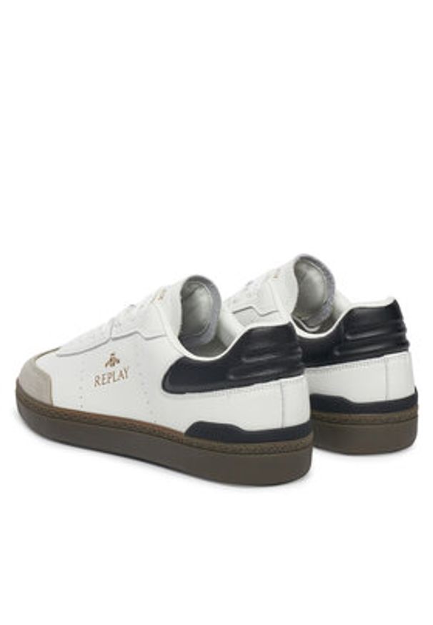 Replay - REPLAY Sneakersy GMSD7 .000.C0002L Biały. Kolor: biały. Materiał: skóra