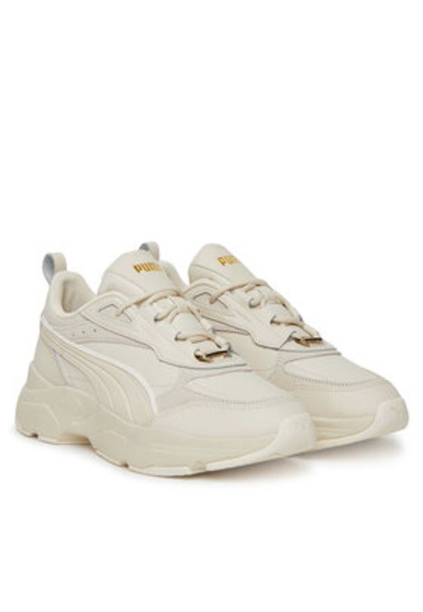 Puma Sneakersy Cassia Lux 397837 04 Écru. Materiał: skóra, zamsz