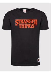 Champion T-Shirt STRANGER THINGS Unisex 217791 Czarny Custom Fit. Kolor: czarny. Materiał: bawełna #5
