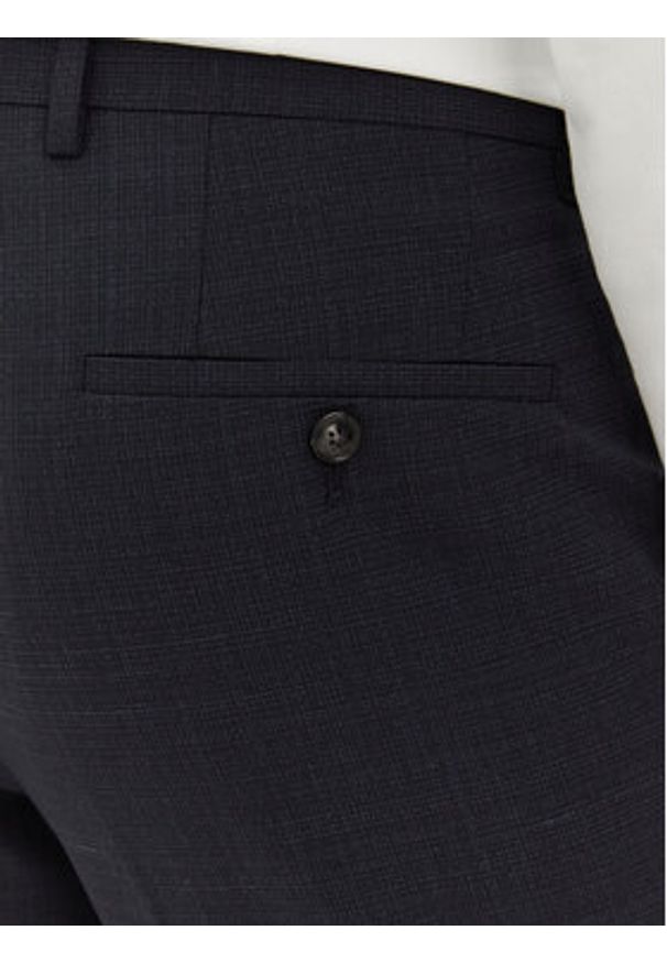 BOSS Garnitur Huge 50534914 Granatowy Slim Fit. Kolor: niebieski. Materiał: syntetyk