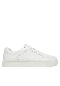 Calvin Klein Sneakersy Clean Cup Low Laceup Mono HM0HM01899 Biały. Kolor: biały. Materiał: skóra