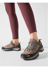 CMP Trekkingi Rigel Low Wmn Trekking Shoe Wp 3Q13246 Brązowy. Kolor: brązowy. Materiał: zamsz, skóra #4