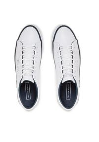 TOMMY HILFIGER - Tommy Hilfiger Sneakersy Modern Vulc Corporate Leather FM0FM04922 Biały. Kolor: biały. Materiał: skóra #6