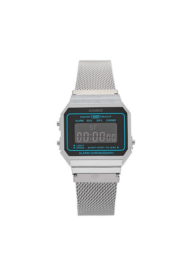 Casio Zegarek A700WEMS-1BEF Srebrny. Kolor: srebrny