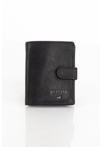 Męski Portfel Skórzany Czarny Mustang Denimo Wallet. Kolor: czarny. Materiał: skóra #1