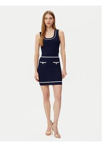Guess Spódnica mini 5RGD00 5640Z Granatowy Regular Fit. Kolor: niebieski. Materiał: syntetyk #5