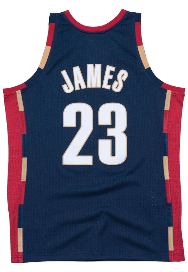 Koszulka męska do koszykówki Mitchell & Ness Cavaliers Lebron James. Kolor: niebieski. Sport: koszykówka