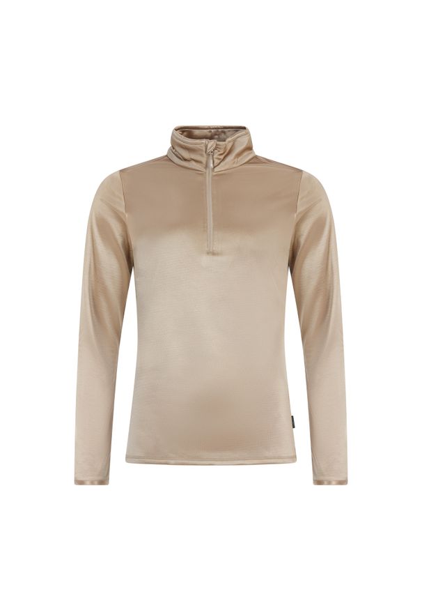 Damski polar 1/4 zip Protest Laga. Kolor: wielokolorowy, beżowy, brązowy. Materiał: polar. Sezon: zima. Sport: wspinaczka, narciarstwo