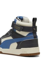 Sneakersy męskie Puma RBD Game wysokie za kostkę skórzane białe (385839-30). Wysokość cholewki: za kostkę. Kolor: wielokolorowy. Materiał: skóra