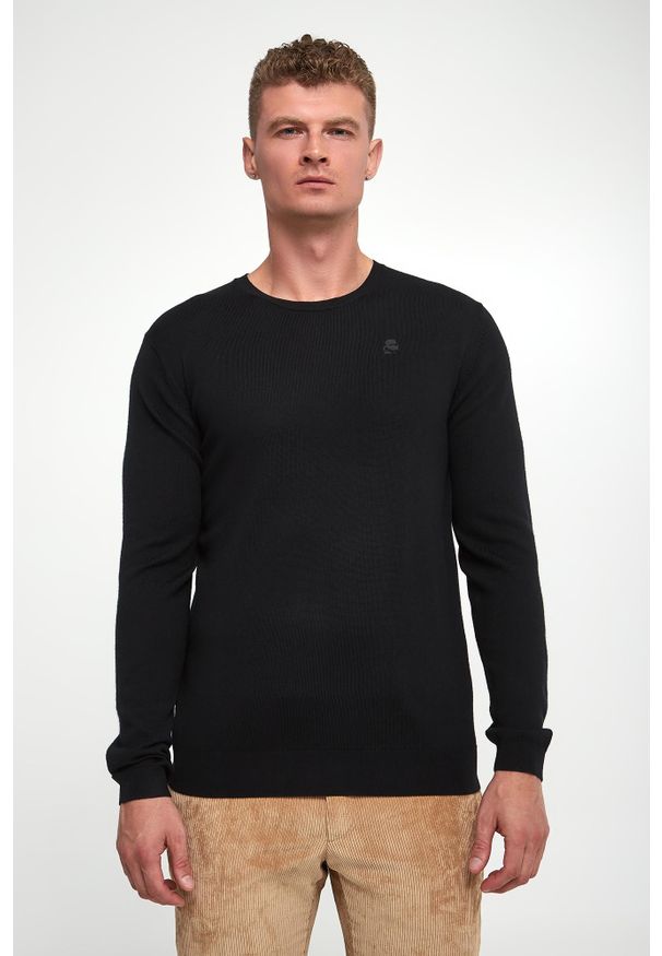 Karl Lagerfeld - Sweter męski wełniany KARL LAGERFELD. Materiał: wełna