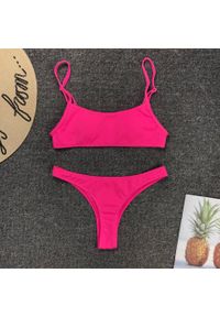 Intica - Bikini z ramiączkami na lato plażowe Raye. Kolor: różowy. Materiał: materiał