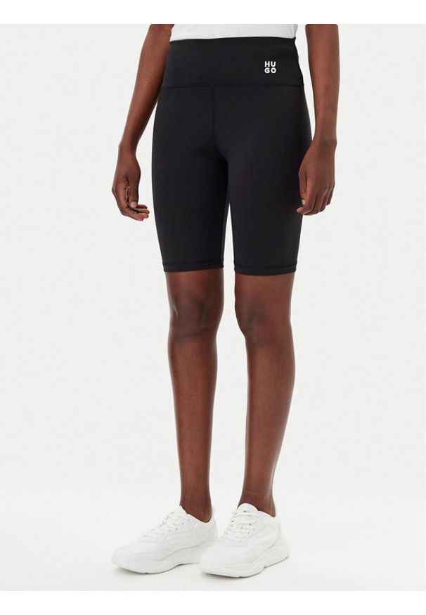 Hugo - HUGO Kolarki Nopardino 50545339 Czarny Slim Fit. Kolor: czarny. Materiał: syntetyk