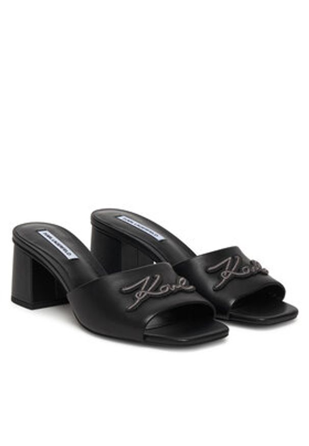 Karl Lagerfeld - KARL LAGERFELD Klapki Plaza II KL32400 Czarny. Kolor: czarny. Materiał: skóra